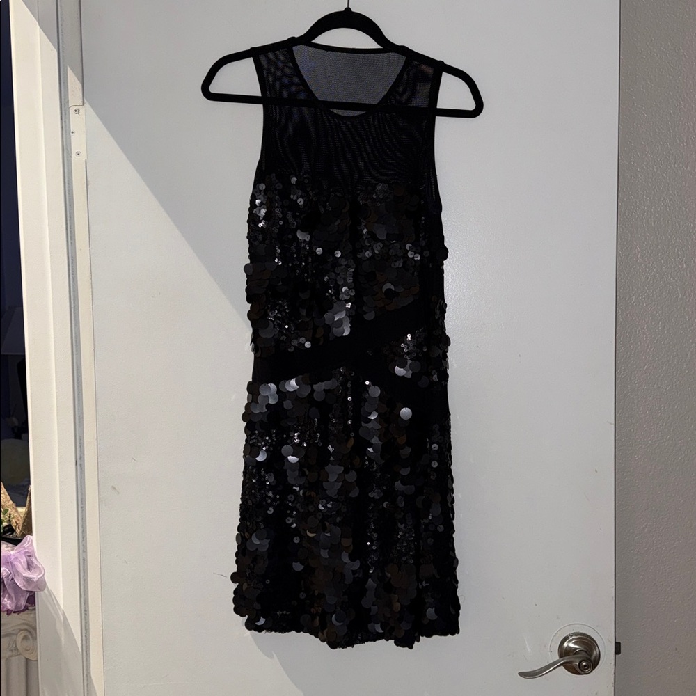 Robert Rodriguez Black Sequin Mini Dress